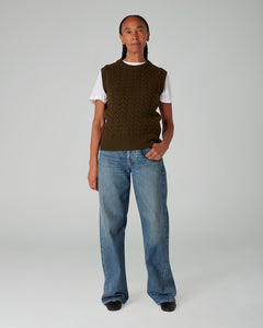 The BORDER CABLE Tank - Moss