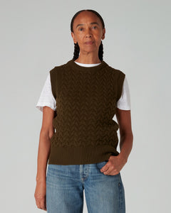 The BORDER CABLE Tank - Moss