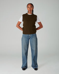 The BORDER CABLE Tank - Moss