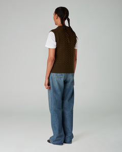 The BORDER CABLE Tank - Moss