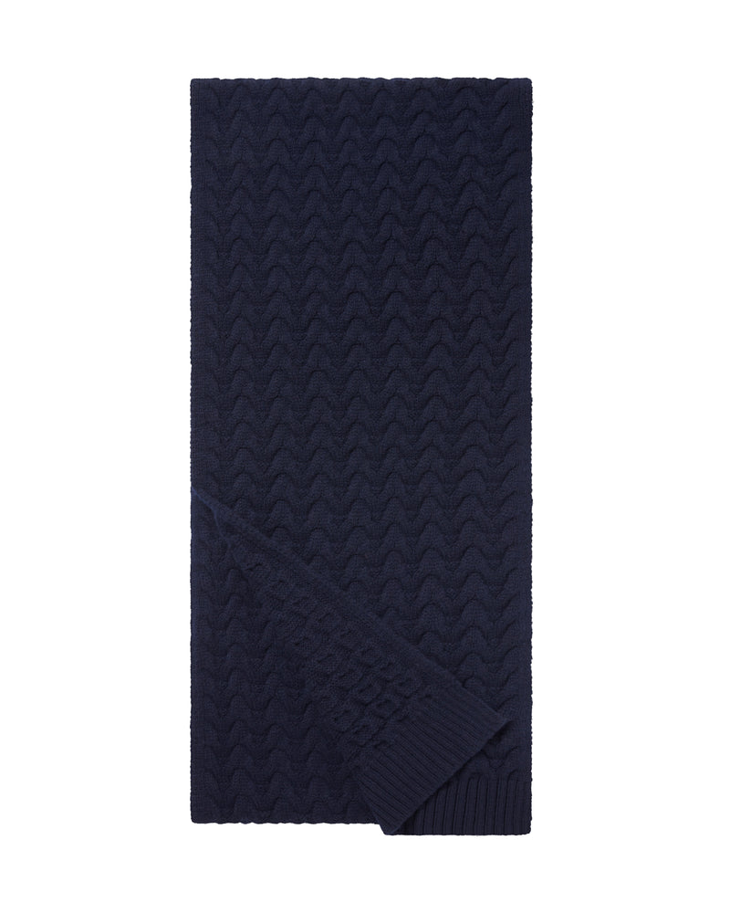 The Cable Scarf - Navy