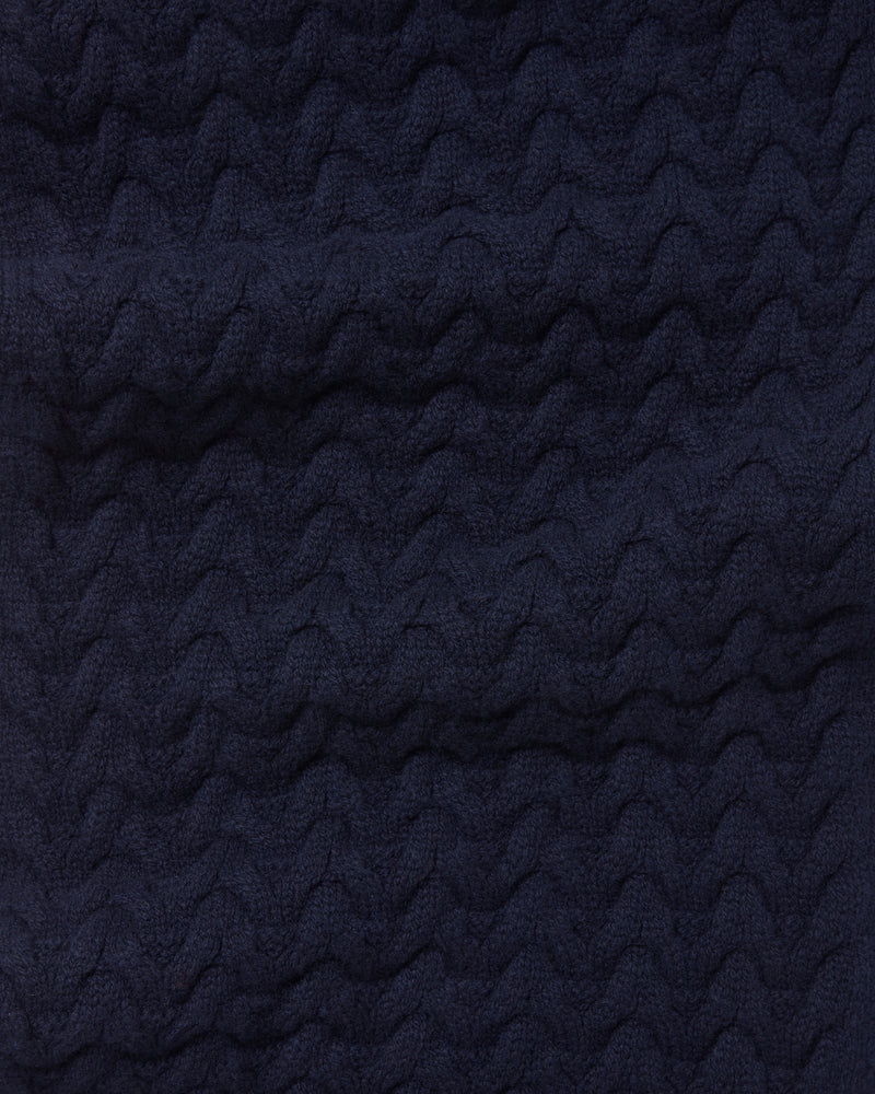 The Cable Scarf - Navy
