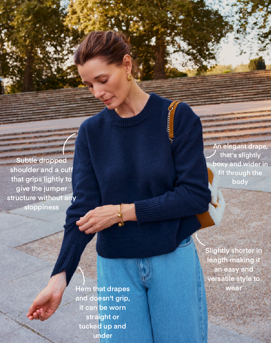 Navy 2025 boxy jumper