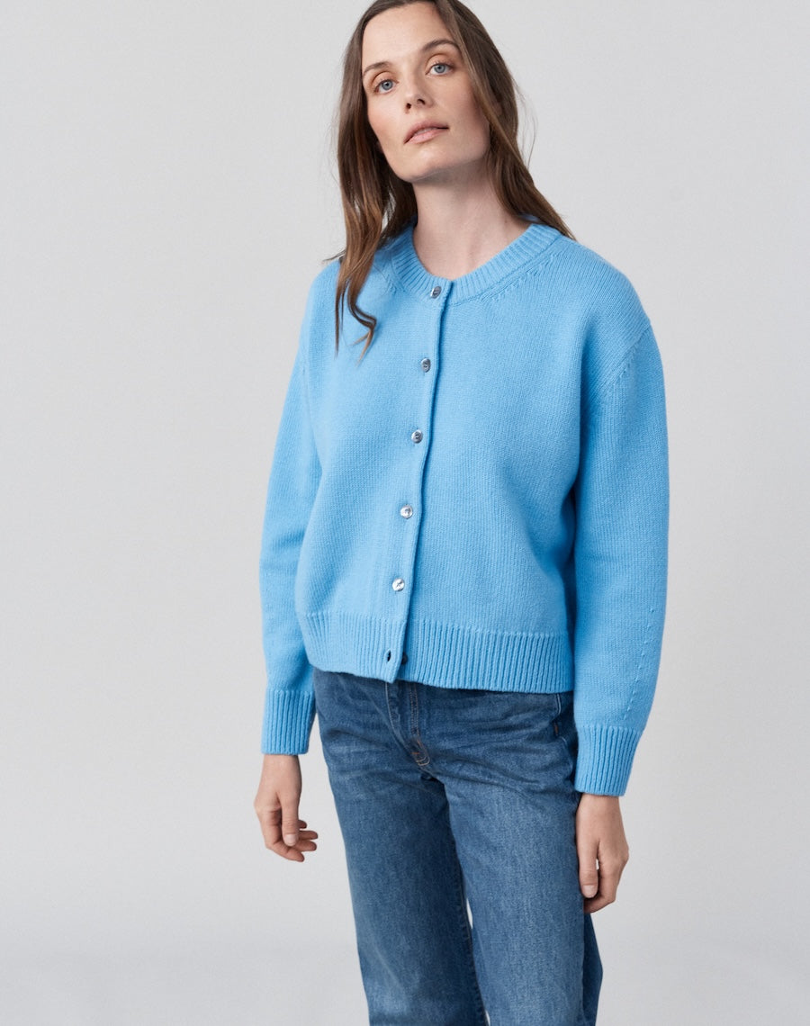 The Easy Cardigan - Glacier Blue