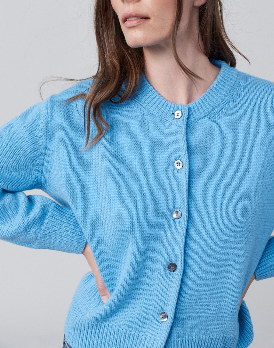 The Easy Cardigan - Glacier Blue