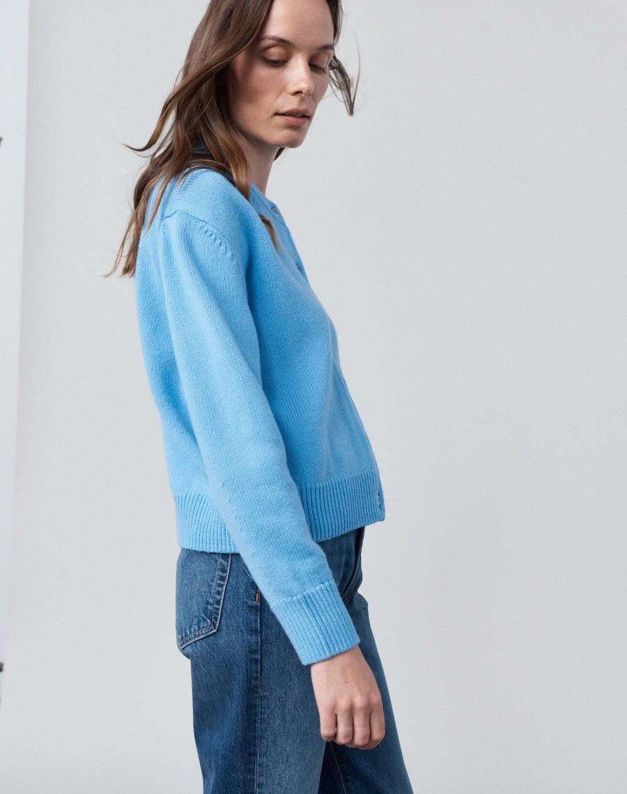 The Easy Cardigan - Glacier Blue