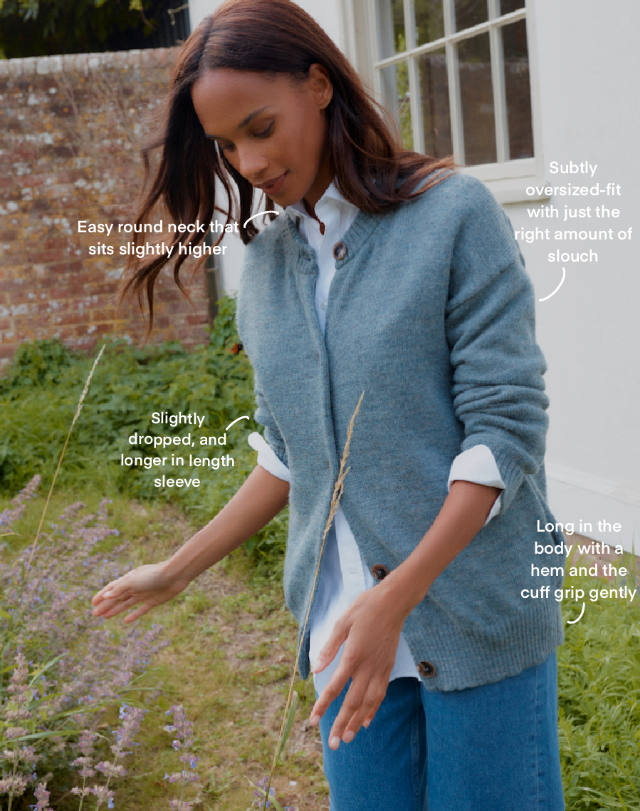 Blue sales boyfriend cardigan