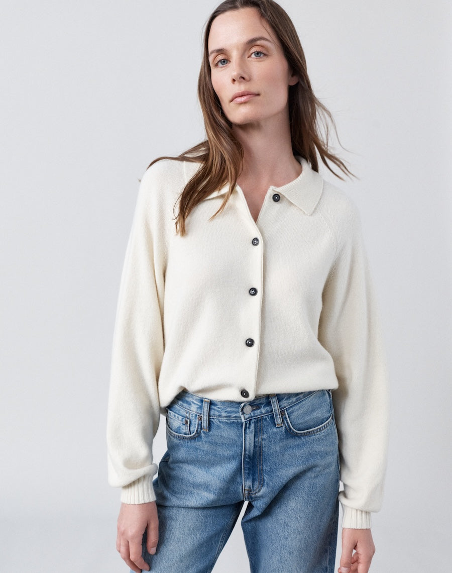 The Gentle Cardigan - Undyed Ecru