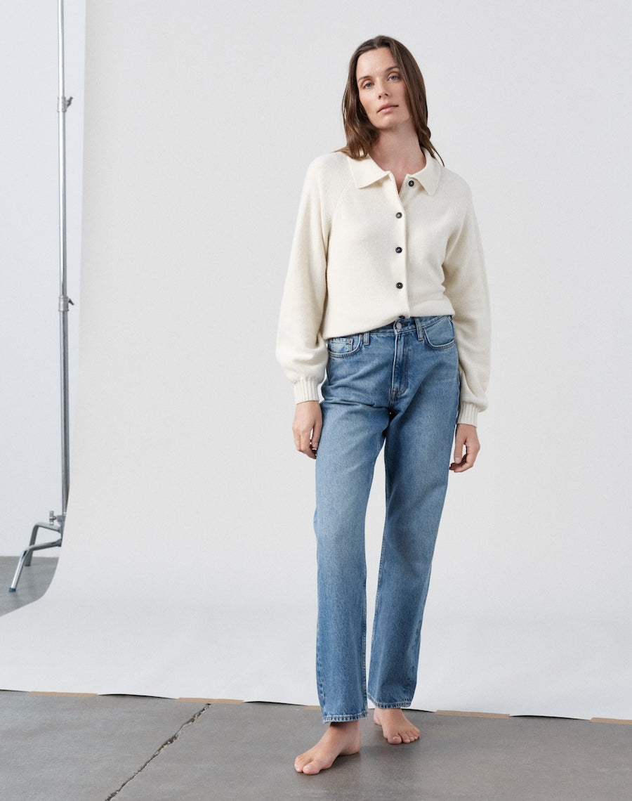 The Gentle Cardigan - Undyed Ecru