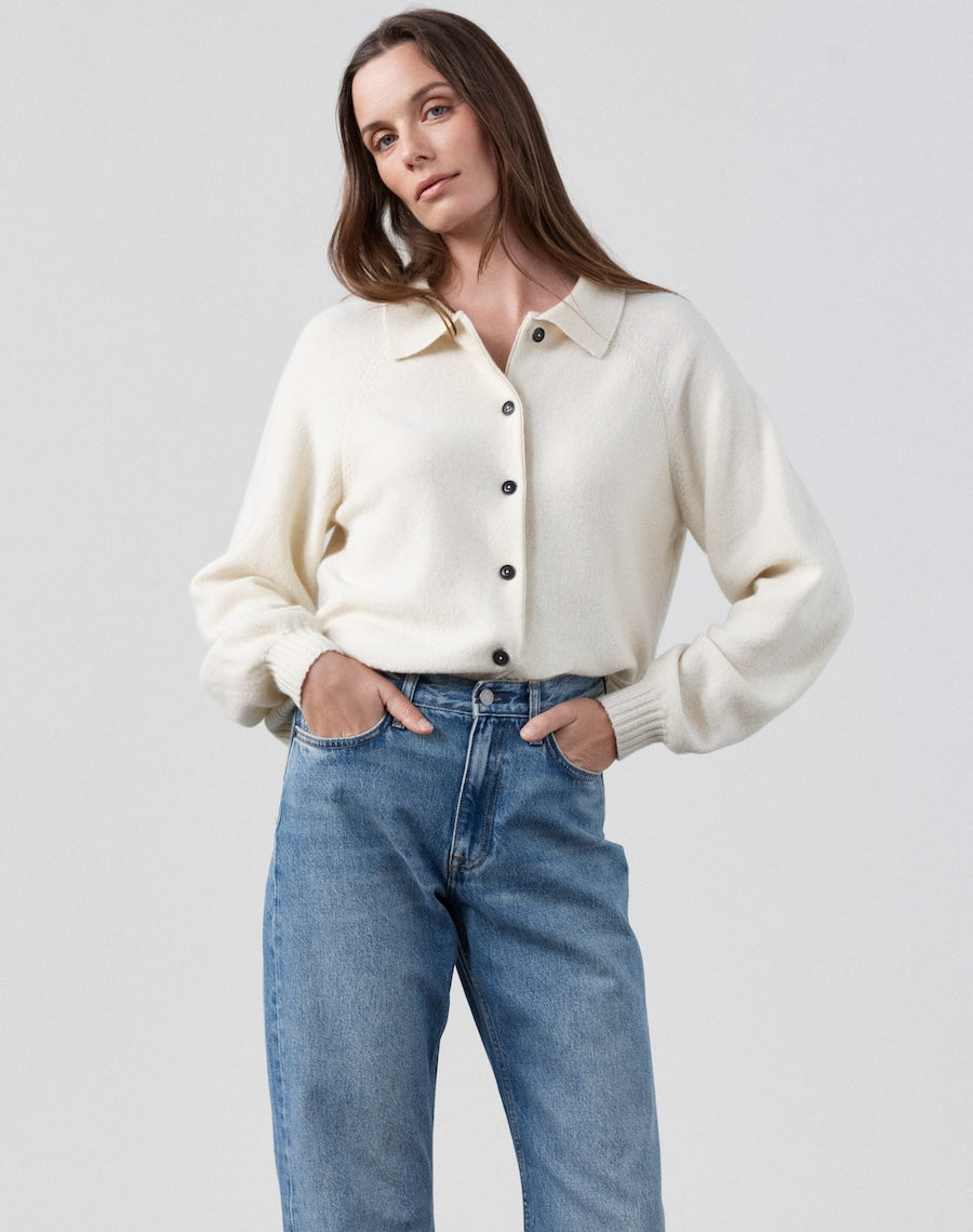 The Gentle Cardigan - Undyed Ecru