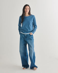 The LAYERED Tee 01 - Ocean Blue + White