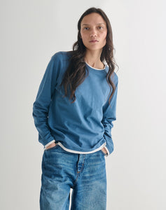 The LAYERED Tee 01 - Ocean Blue + White