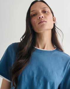 The LAYERED Tee 02 - Ocean Blue + White