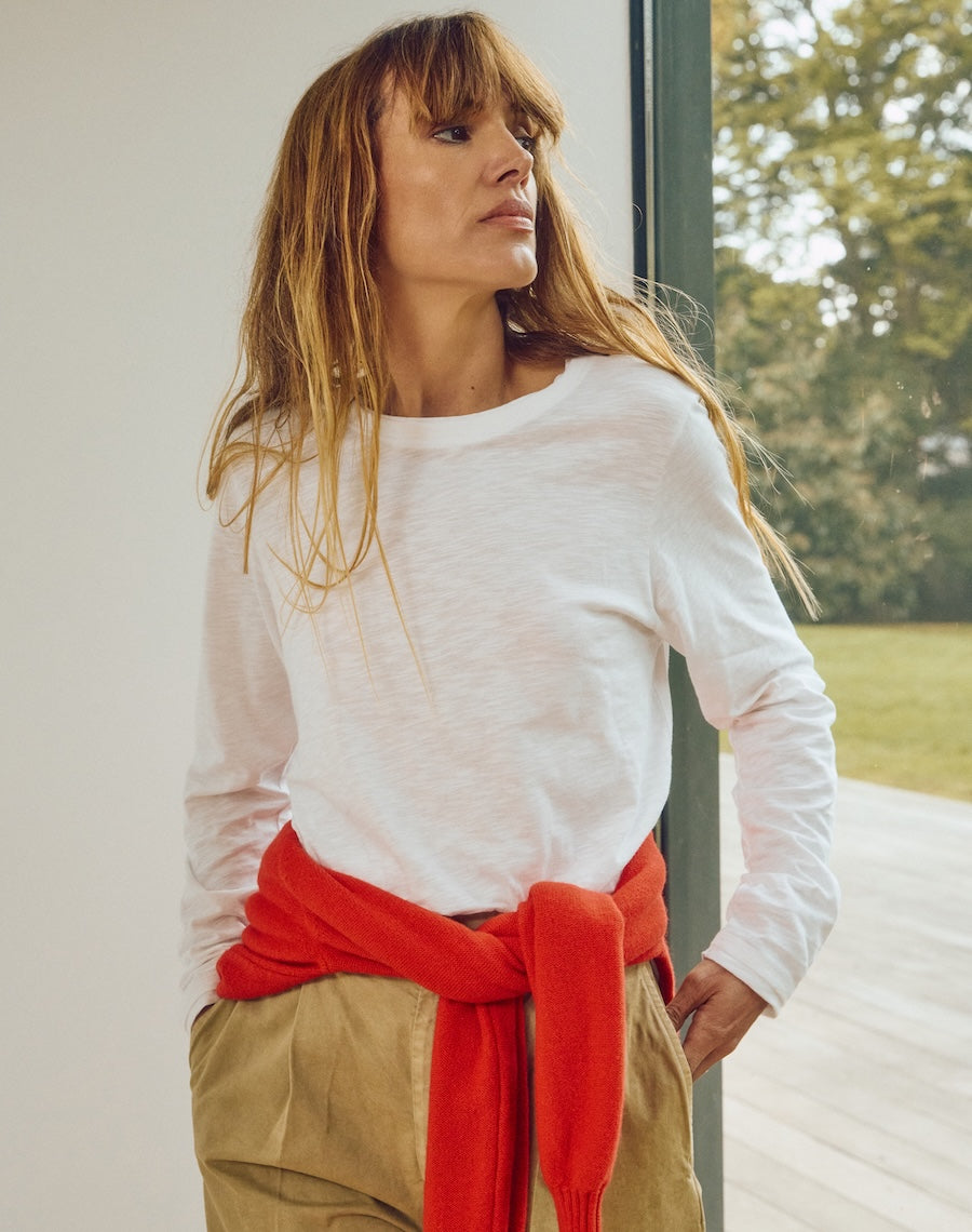 The LAYERED Tee / Long - White + White