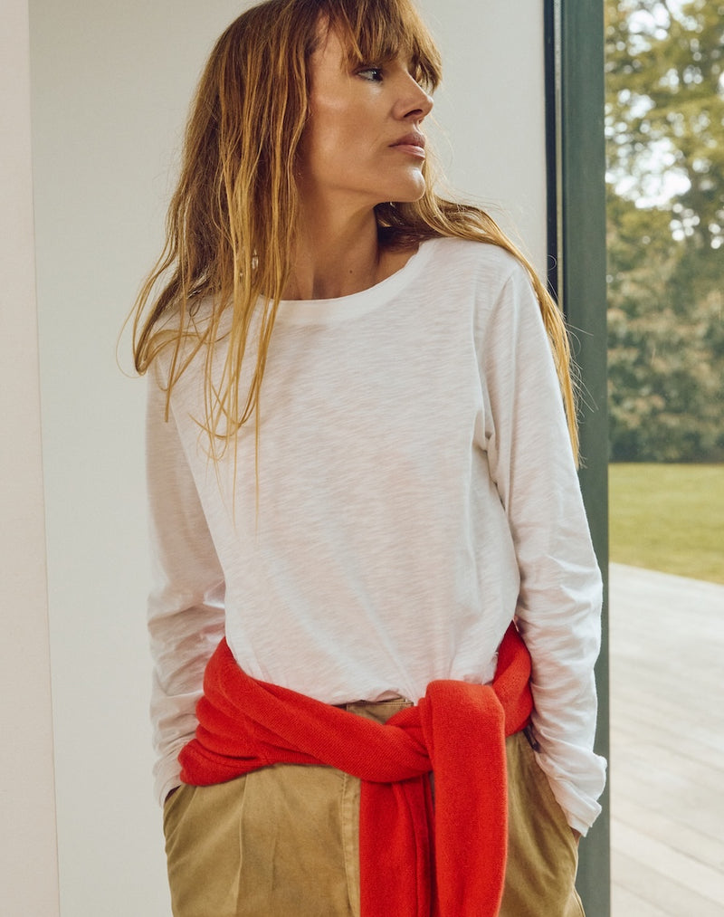 The Layered Tee / Long Sleeve - White