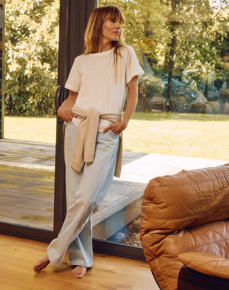 The LAYERED Tee / Short - White + White