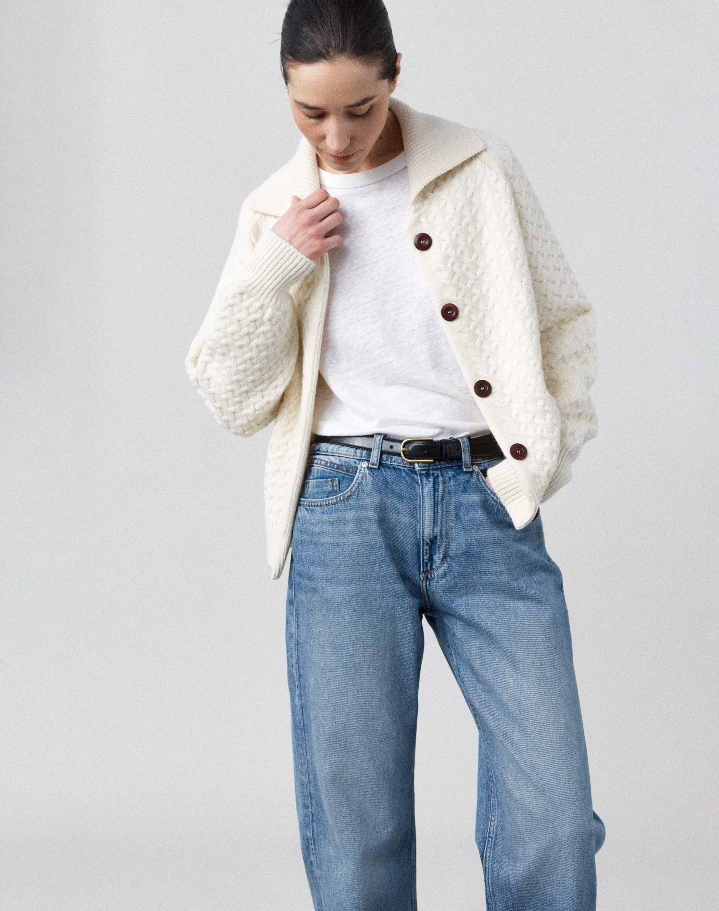 The Maree Jacket - Undyed Ecru