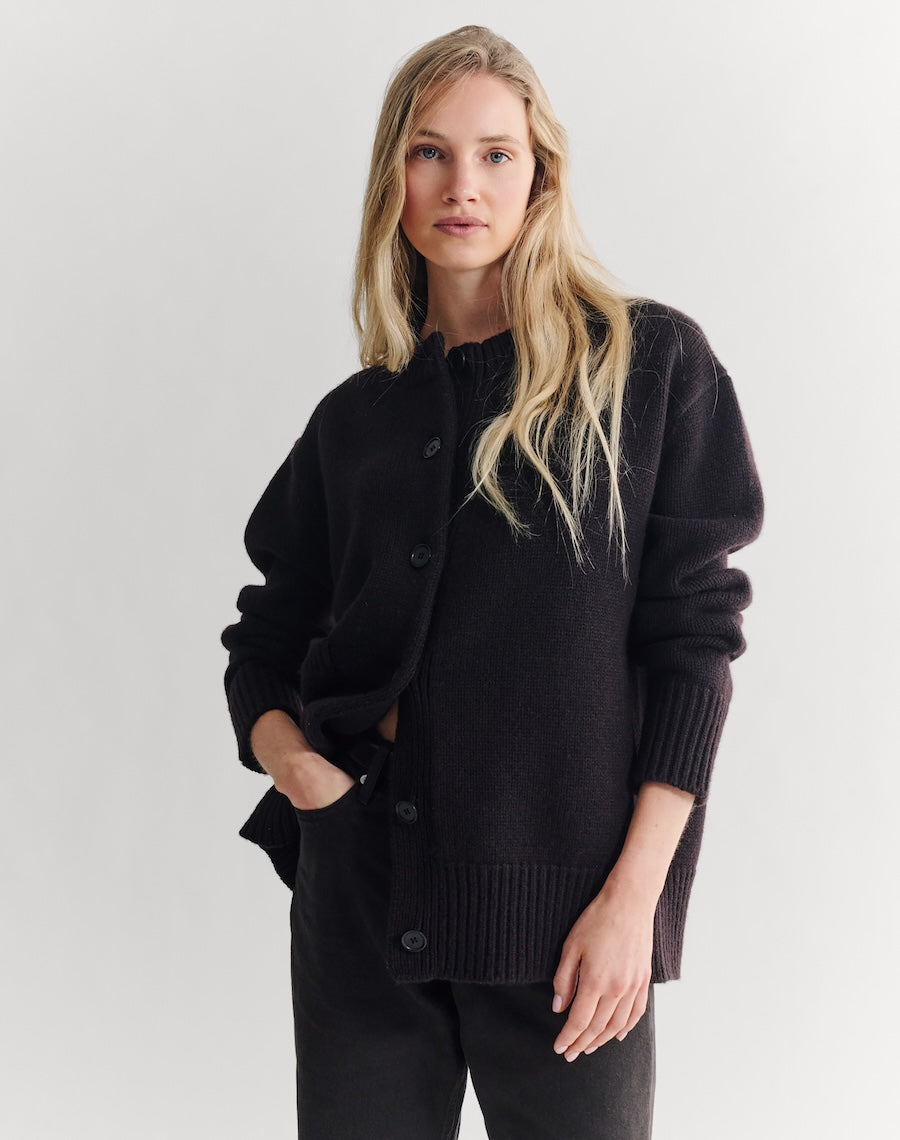 The Oversize Cardigan - Carob