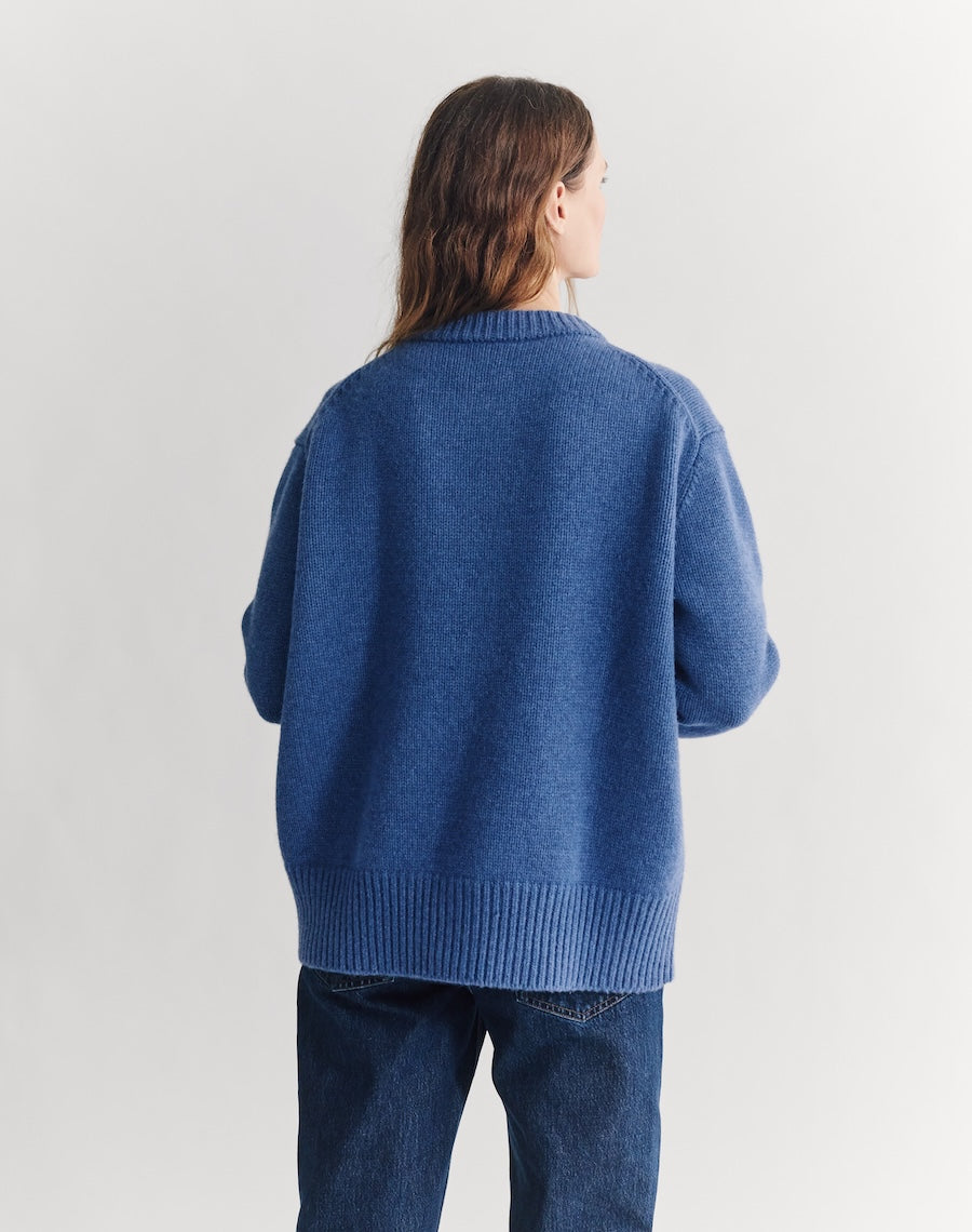 The Oversize Cardigan - Nordic Blue