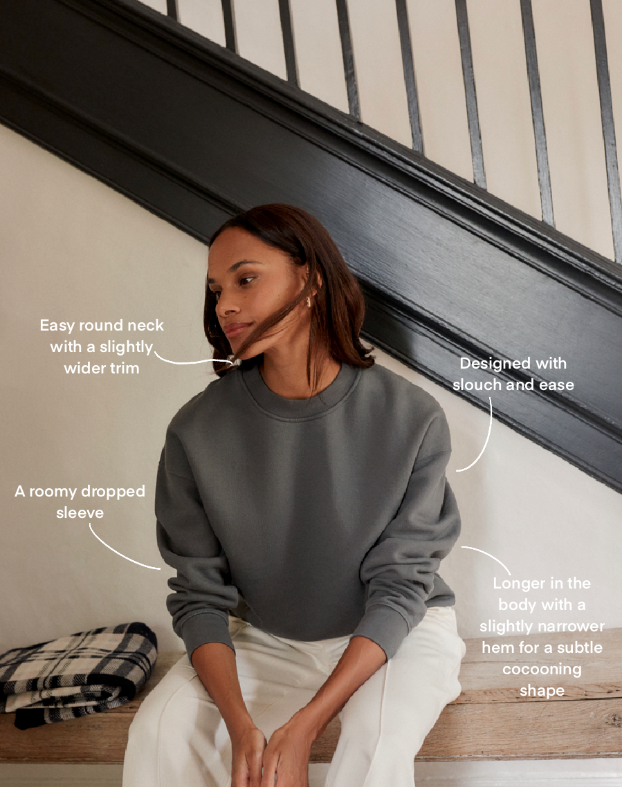 The Relaxed-fit SWEATSHIRT I Anthracite I Navygrey