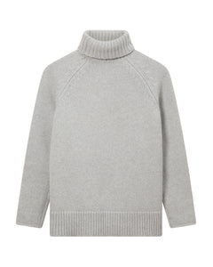 The CHUNKY ROLLNECK - Light Pebble, Repaired x Renewed