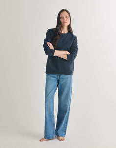 The Vintage-fit SWEATSHIRT - Navy
