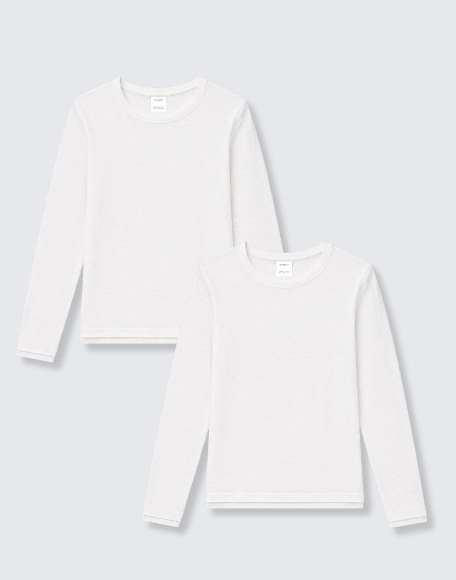 The Layered Tee Long Set - White